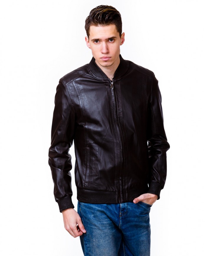 Men's leather jacket 8026 Y110 ZIK 029 - интернет-магазин Alberta