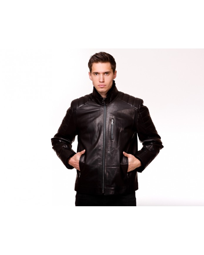 Men's sheepskin coat 4099 (1001) Y70 VEGETAL 055 - интернет-магазин Alberta