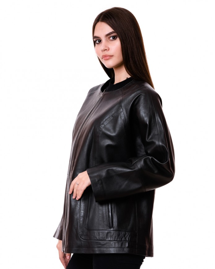 Women's leather jacket   B-4 Y100 ZIG 029 - интернет-магазин Alberta