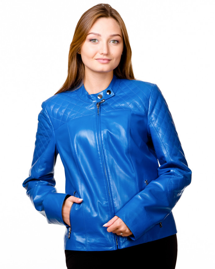 Women's leather jacket  1594 Y110 ZIG 039 - интернет-магазин Alberta